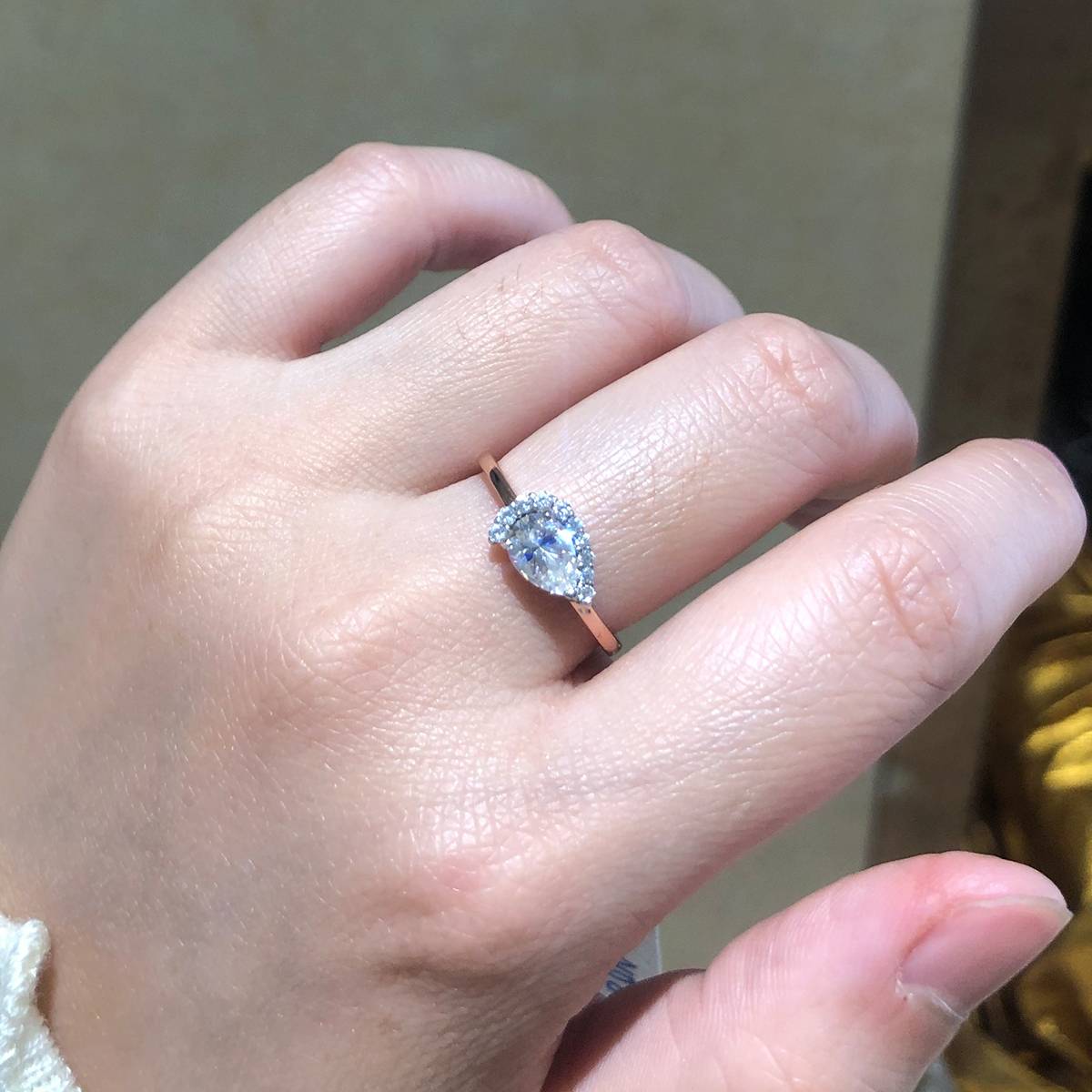 Pearl Diamond Women's Ring S925 Silver Plated Rose Gold Customized Selection Main Stone Moissanite 0.8ct/Side Stone Cubic Zirconia